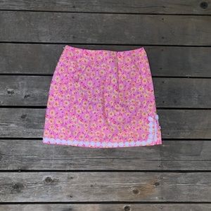 Lily Pulitzer Pink Skirt with Daisies
